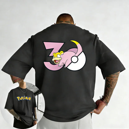 30th Anniversary Slowpunk Printed T-shirt Summer New Men's and Women's Loose Casual Hip Hop Trendy Short Sleeve Top
