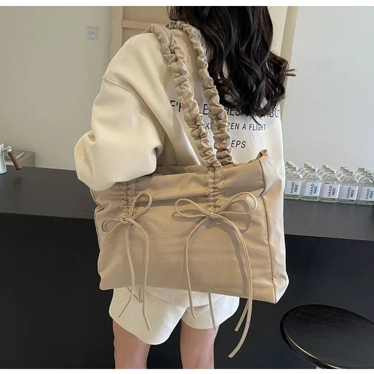 Solid Color Nylon Casual Shoulder Bags Large Capacity High Quality Versatile Crossbody Bags for Women 2025 Fashion Hot Sale
