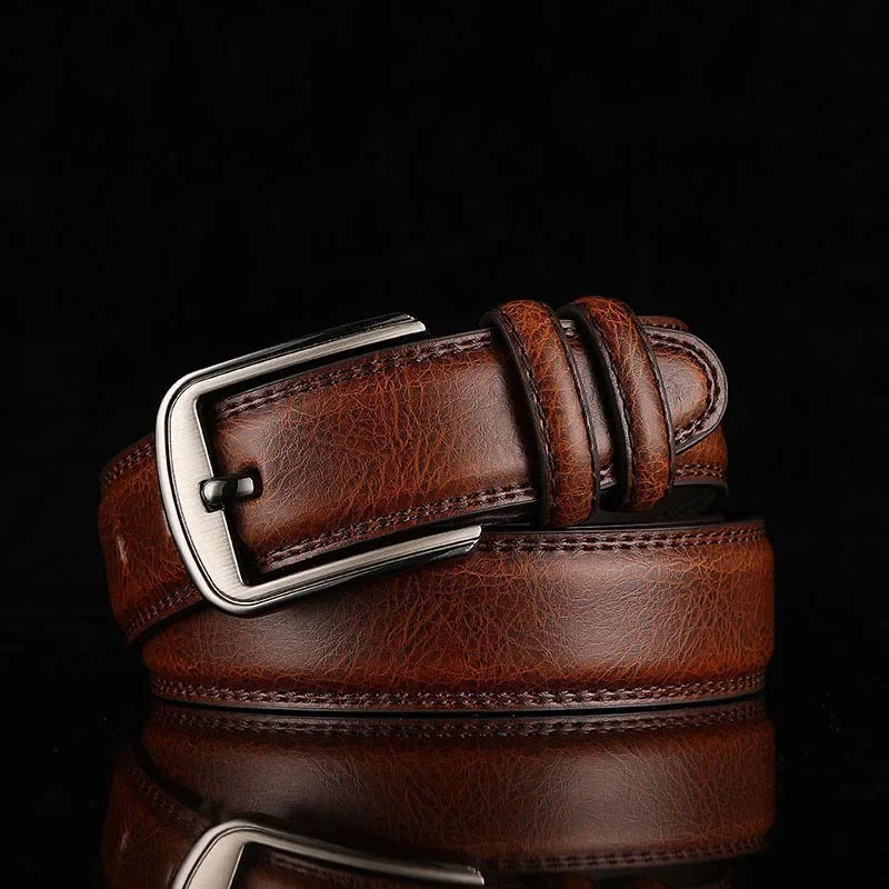 1Pc 3.7*110-130cm Men's 2nd Cowskin Leather Belts Male Designer Business Waistband Crafts for Adults Jeans Accessories