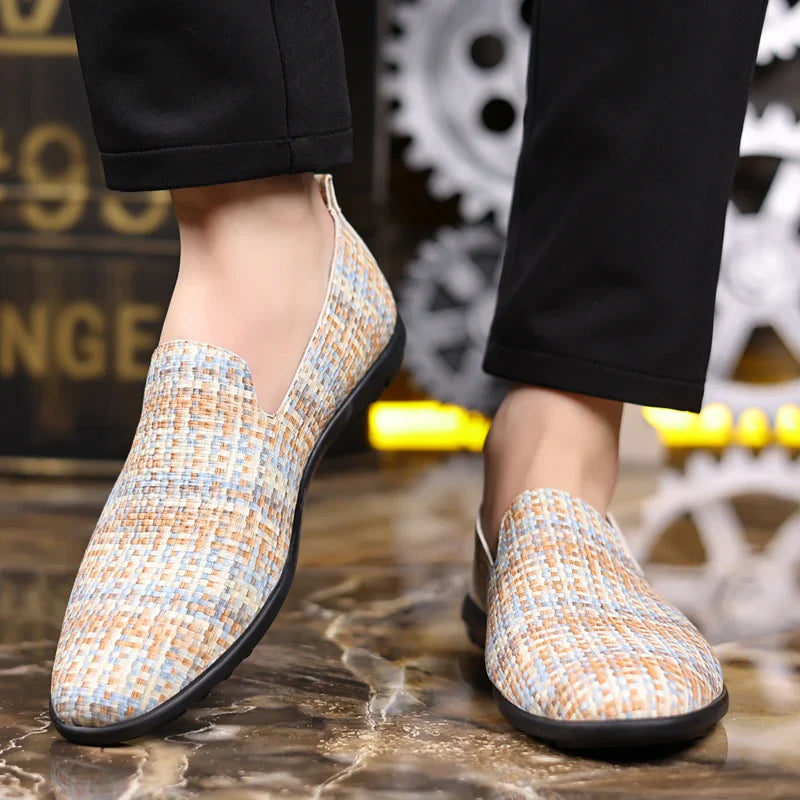 Men Loafers 2025 Design Leather Shoes Comfortable Slip-on Shoes for Men Soft Driving Moccasins Summer Casual Shoes