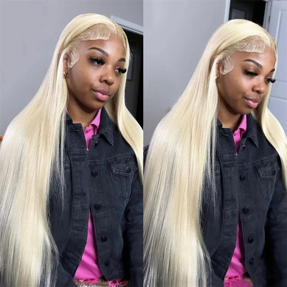 30 36 inch Hot Pink Transparent Lace Front Wig Human Hair 13x6 Lace Frontal Wigs For Women Long Straight Colored Human Hair Wigs