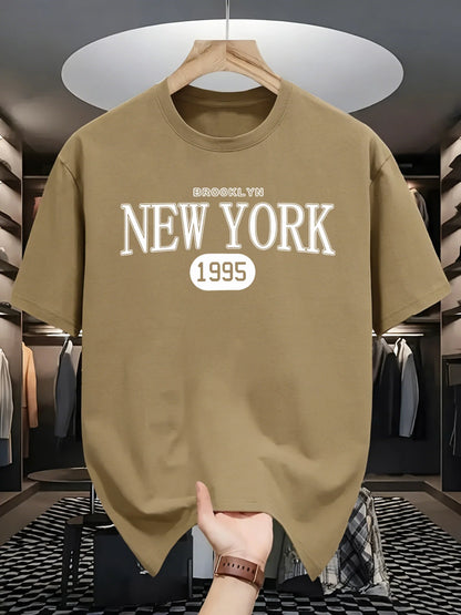 New York Brooklyn 1995 Design T-Shirts Men Cotton Casual Tee Breathable Summer Sportswear Unisex Loose O-Neck Short Sleeve