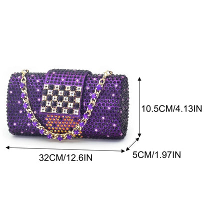 Purple Shoes and Bags Set for Women African Shoe and Bags Set for Wedding Pointed Toe Shoes Sexy Wedding Party Sandals