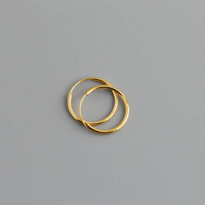 Genuine 925 Sterling Silver Fashion Korean Simple Hoop Earrings for Women Men Charming Chic Party Jewelry Accessories