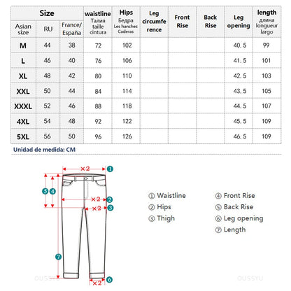 Summer New Upgrade Soft Lyocell Fabric Jeans Men Ultrathin Blue Elastic Waist Loose Straight Denim Trousers Male Plus Size 5XL