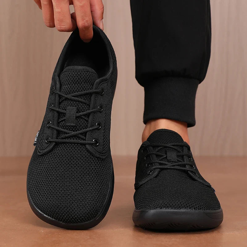 Men's Shoes Sneakers Wide Toe Barefoot Casual Wide Last Fashionable Canvas Black Flat Board Shoes Breathable Mesh Men's Shoes