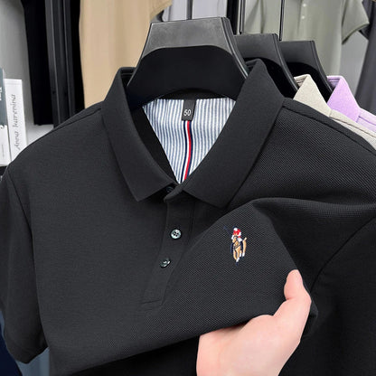 High end brand 100% cotton short sleeve polo shirt luxury pony embroidery men's summer comfort fashion designer new Paul T-shirt