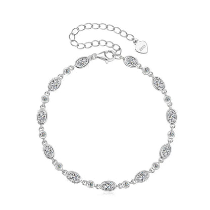 GRA Certified Full Moissanite Diamond Bracelet for Women 925 Sterling Silver Bracelets Chain Wedding Fine Jewelry Gifts