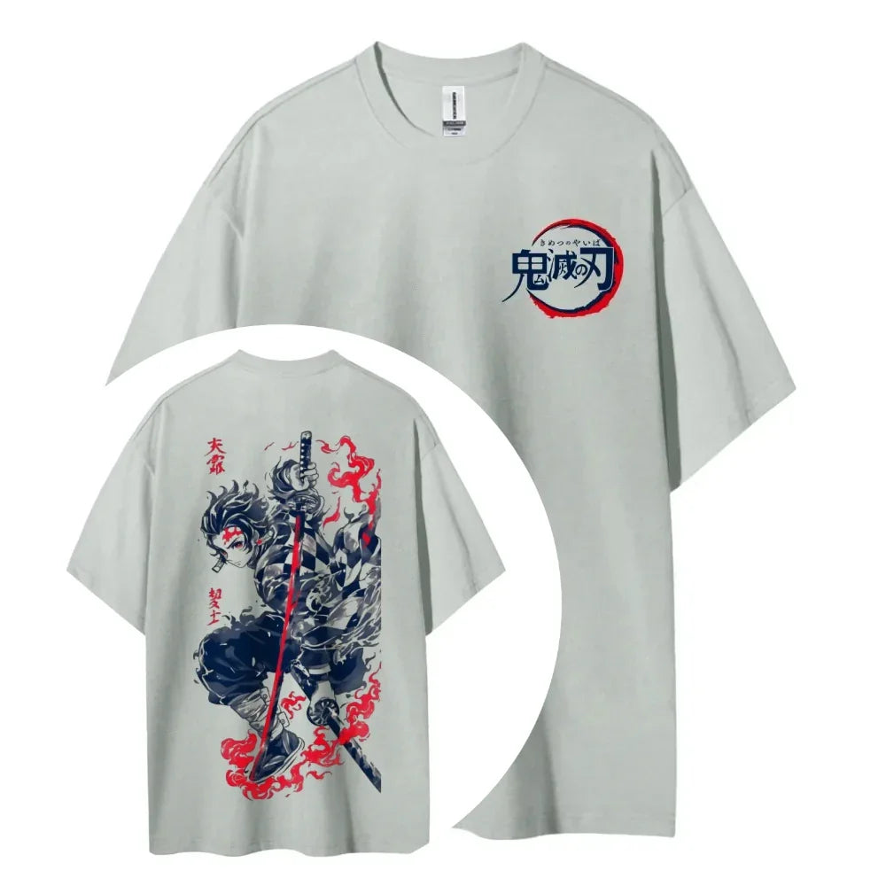Unisex Round Neck Anime T-Shirt Men's and Women's Summer Fashion Breathable Street T-Shirt