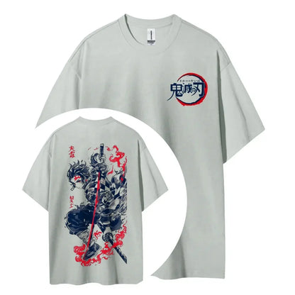 Unisex Round Neck Anime T-Shirt Men's and Women's Summer Fashion Breathable Street T-Shirt