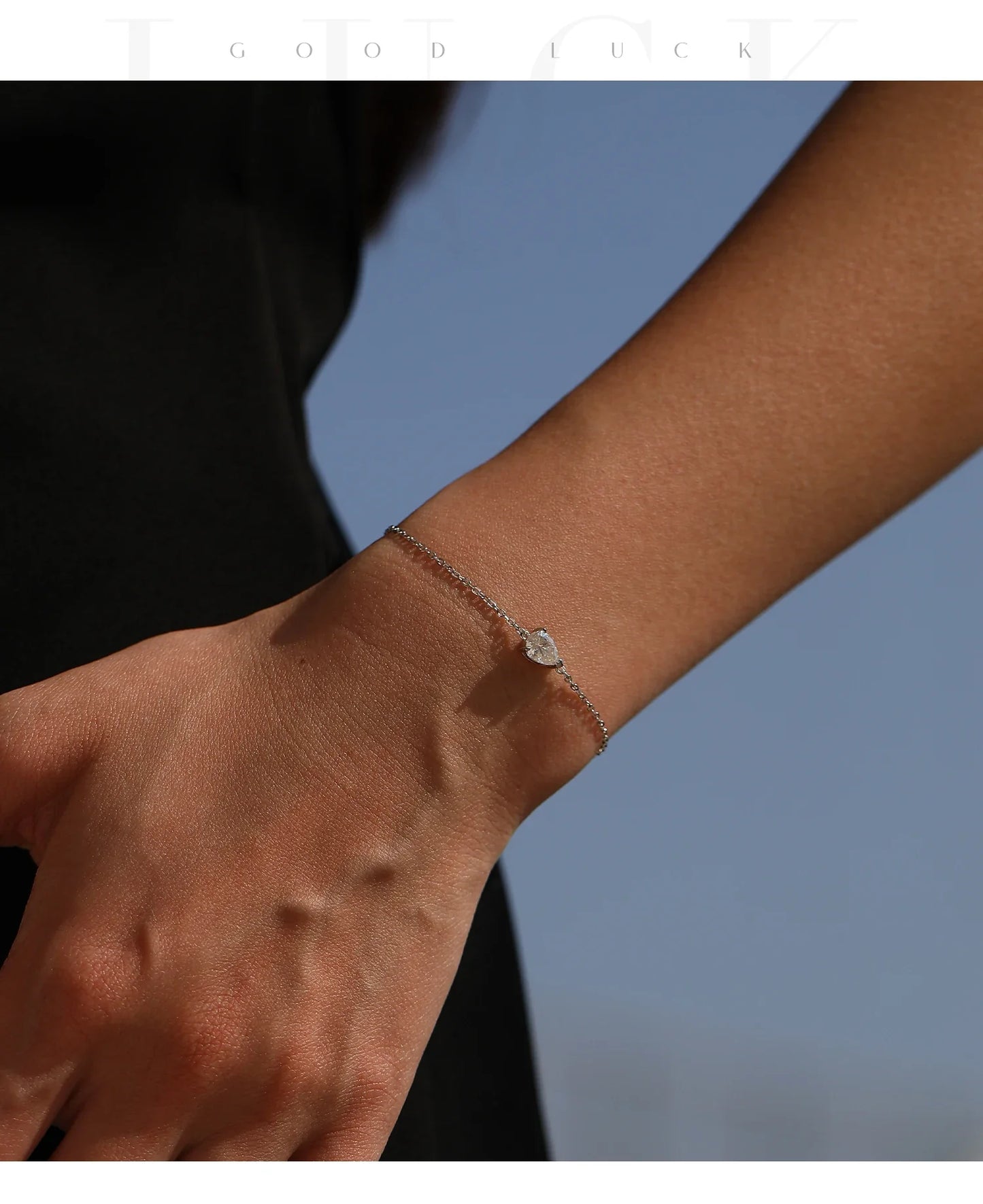 D Color Moissanite 925 Sterling Silver Luxury Lab Diamond Water Drop Link Chain Bracelet For Women Wedding Fine Jewelry