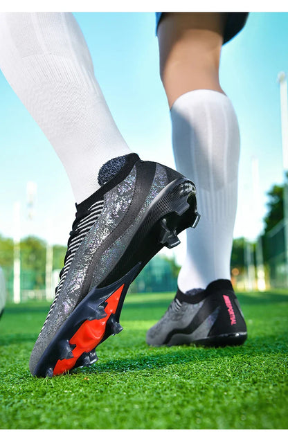 T31 High Quality Mens Soccer Shoes Training Non-Slip Turf Soccer Cleats TF/FG Football Sneakers Chuteira Campo
