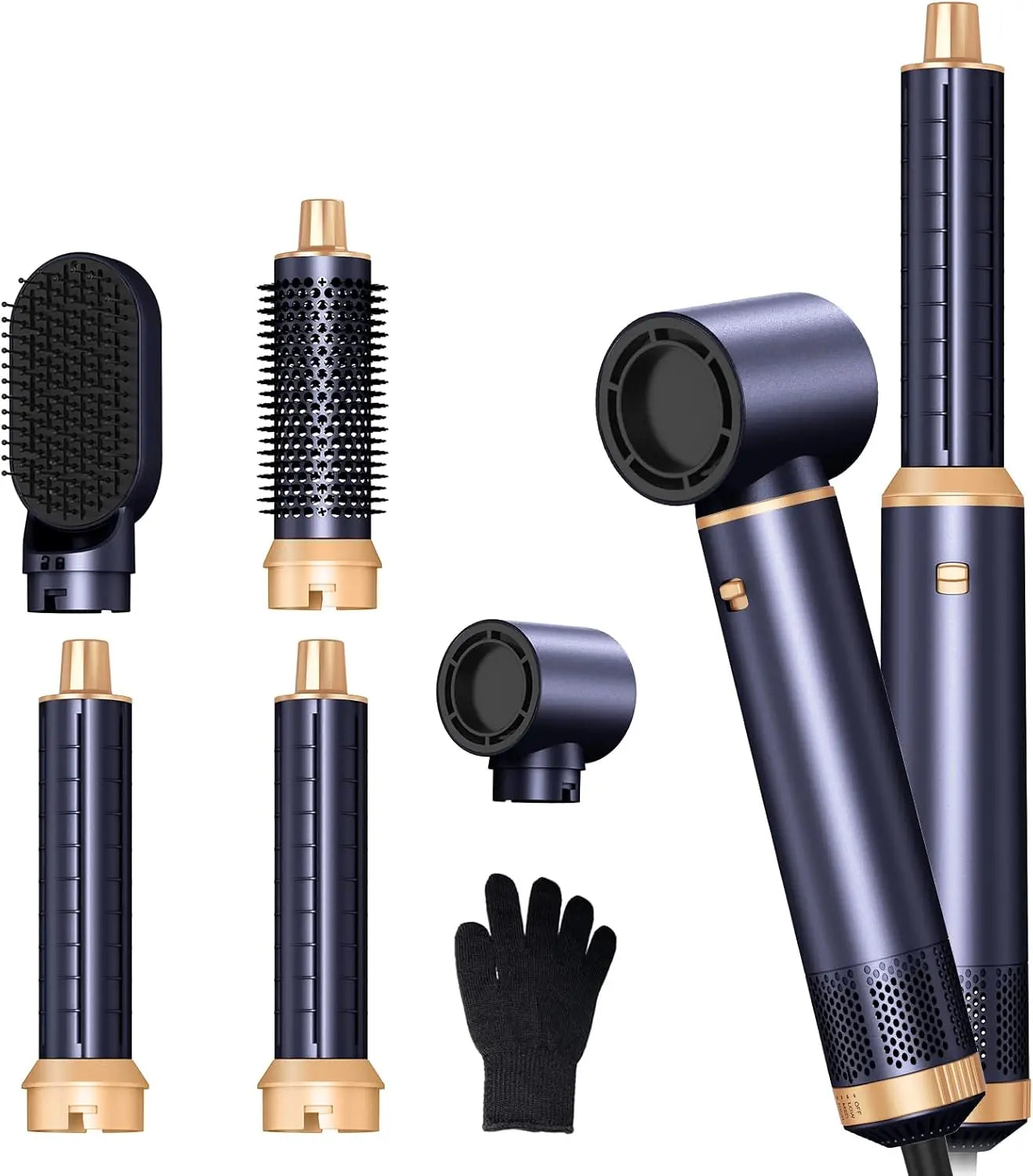 5 in 1 Hair Dryer Brush, Negative Ion Air Styler Wrap Hair Styler Upgrade Blow Dryer Brush Air Curler for Hair, Blowout Brush