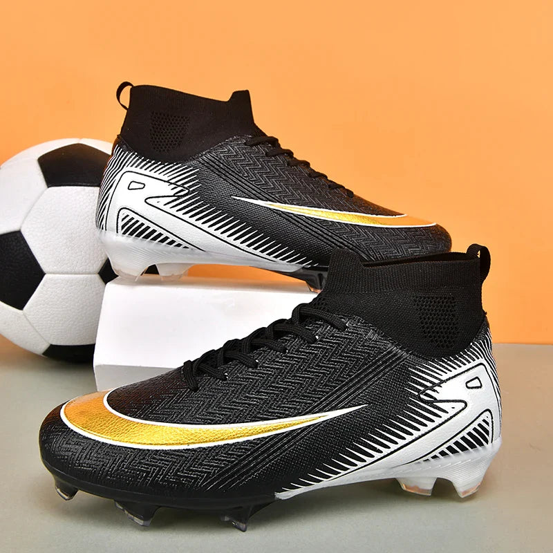 New Men Football Boots Kids Ankle Cleats Grass Soccer Shoes Futsal Indoor Sport Match Training TF/FG Hot-selling High-quality