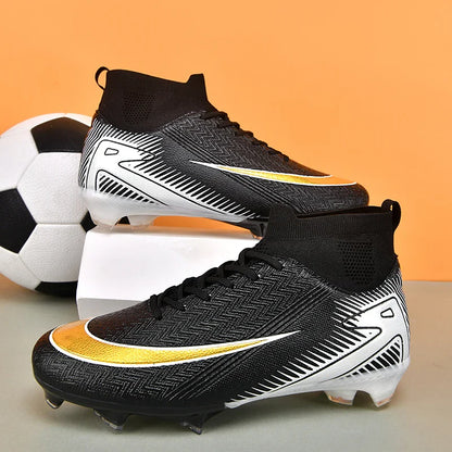New Men Football Boots Kids Ankle Cleats Grass Soccer Shoes Futsal Indoor Sport Match Training TF/FG Hot-selling High-quality