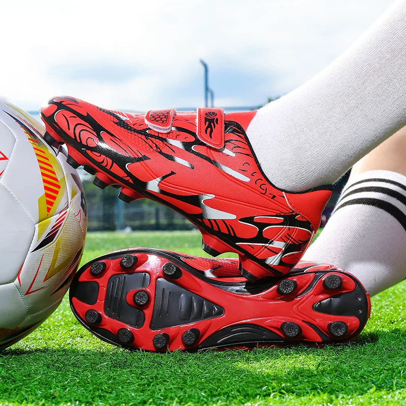 New Men Kids Football Boots Ultralight Boys Professional Soccer Shoes Cleats Non-Slip Match Grass Training Shoes Drop Shipping