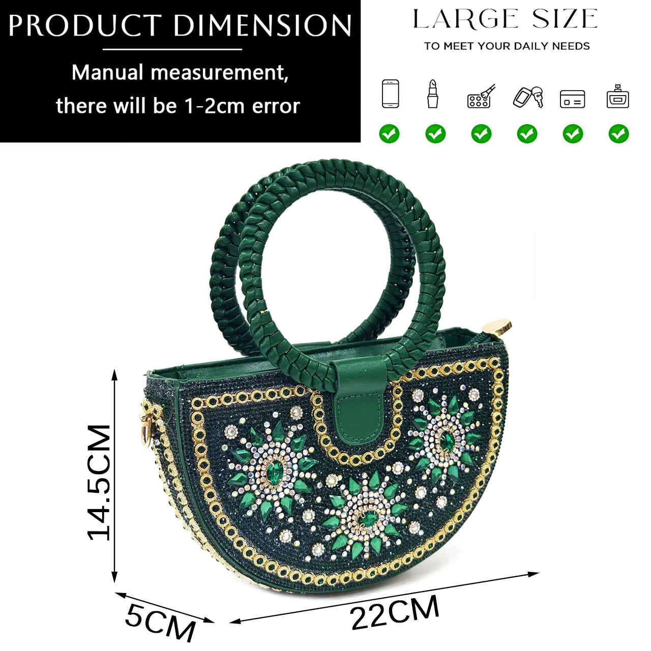 Summer New Design Specials Italian Women Shoes and Bag Set Fuchsia Color Comfortable High Heels With Rhinestone