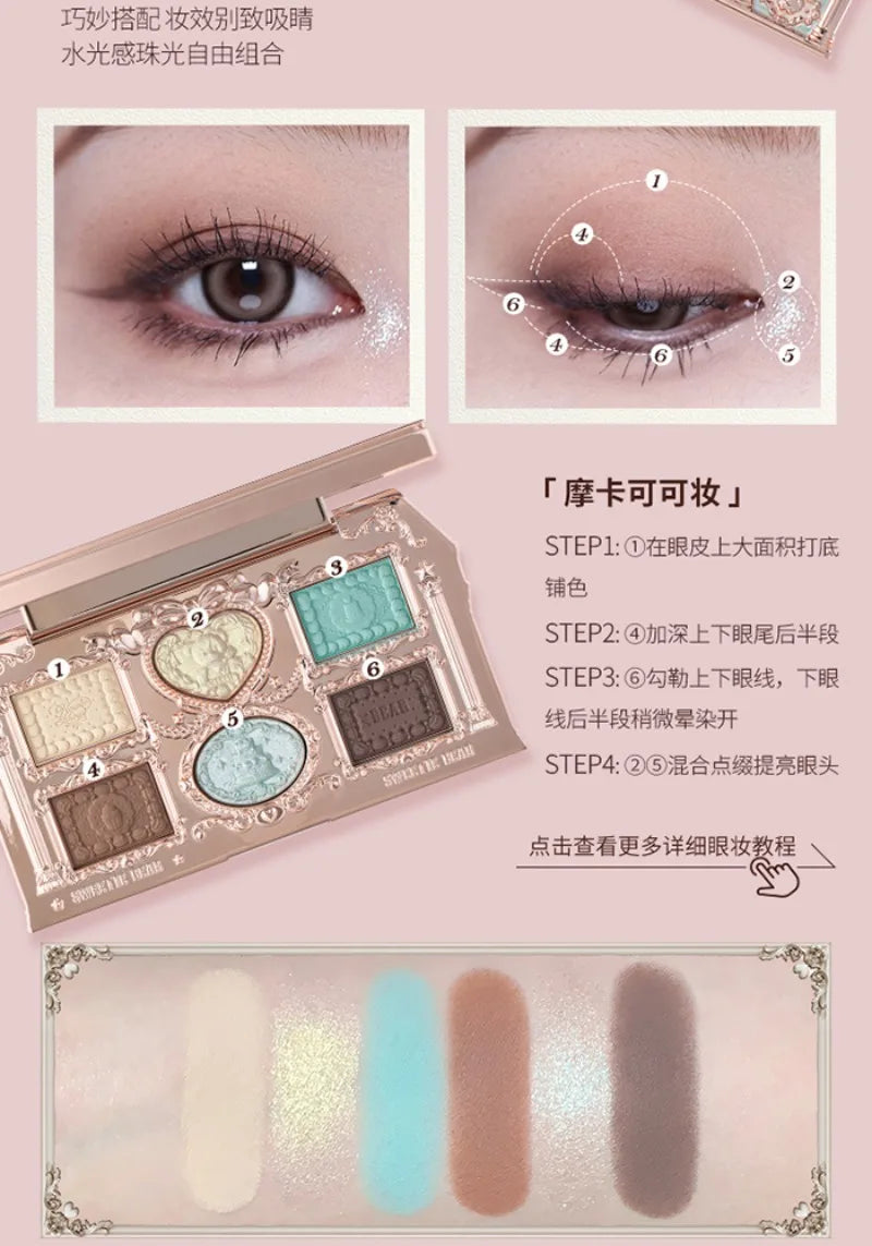 Makeup Set Swan Ballet Concealer Palette Embossed Blusher Shine Lipstick Kit With Bag THE SWEETIE BEAR Bunny Garden