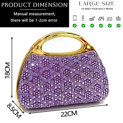 Style Dark Green Color Rhinestone Elegant High Heels Nigeria Popular Design African Ladies Shoes And Bag Set