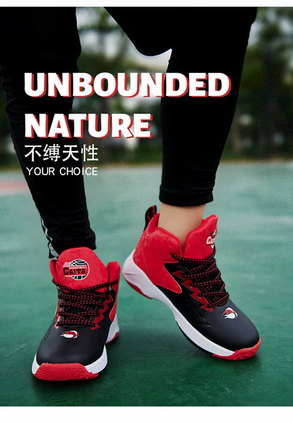Fashion Brand Basketball Shoes Boy Kid Trainers Non-slip Children's Sports Shoes Outdoor Leather Basketball Sneakers Kids Girls