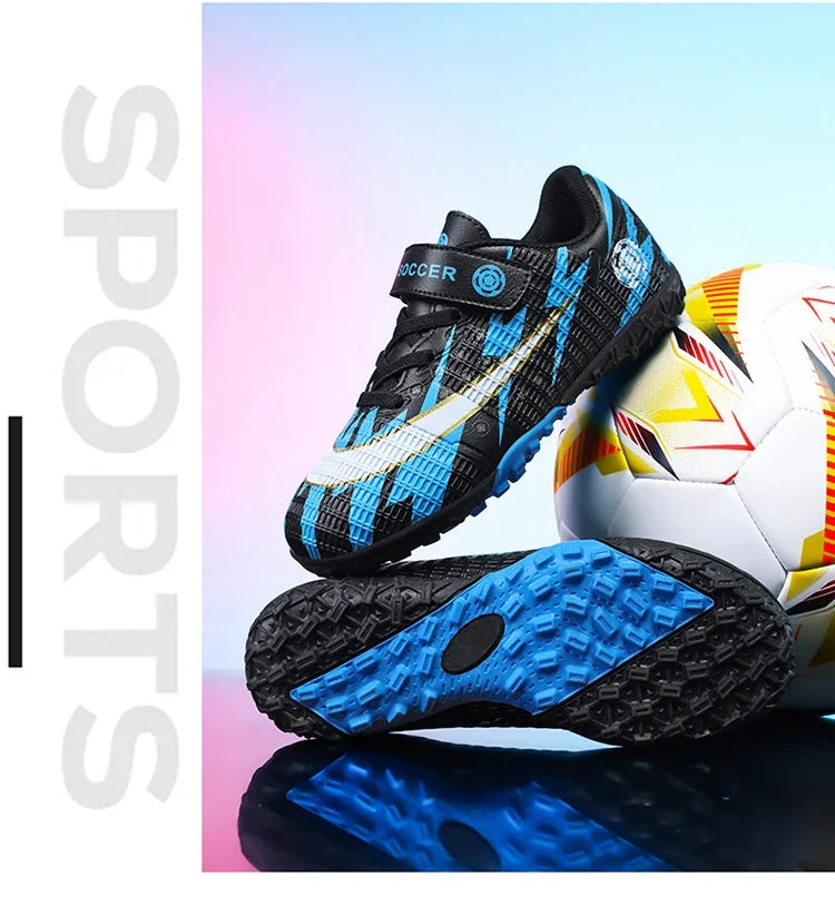 New Child's Football Shoes Society Professional Original Child's Society Cleats Kid Sneakers Indoor Soccer Trainers Youth Sports