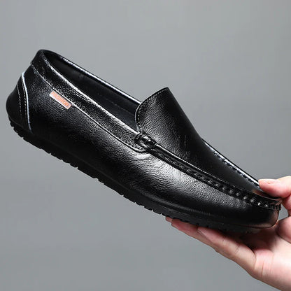 Men's Summer Breathable Summer Leather Shoes Casual Fashion Single Shoes