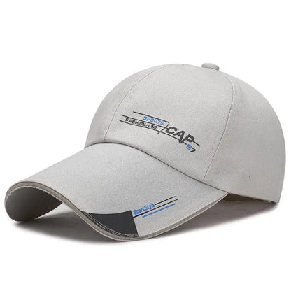 2024 Fashion Line Baseball Cap For Men Sports Cap Hat Fish Outdoor Long Visor Brim Shade Snapback Sun Hat Women's Summer Hat