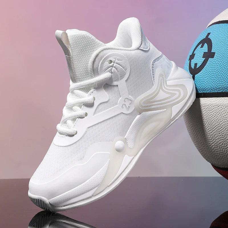 Children Basketball Shoes Breathable Mesh Boys Fashion Sneakers Girls School Sport Shoes Kids Casual Trainers Outdoor Athletic