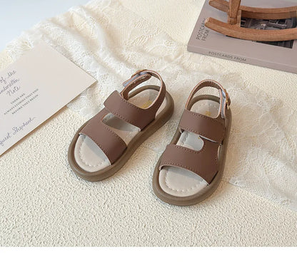 2026 Children Casual Beach Shoes for Girls Boys Summer New Fashion Korean Style Soft Sole Anti-slippery Versatile Roman Sandals