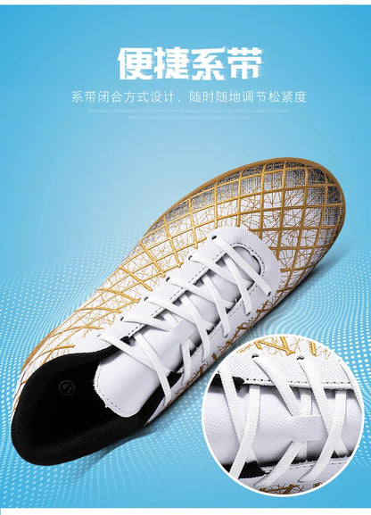 Stylish And Comfortable Adult Training Match Sports Football Shoes Outdoor Indoor Grass Sports Shoes For Youth Students 35-47#
