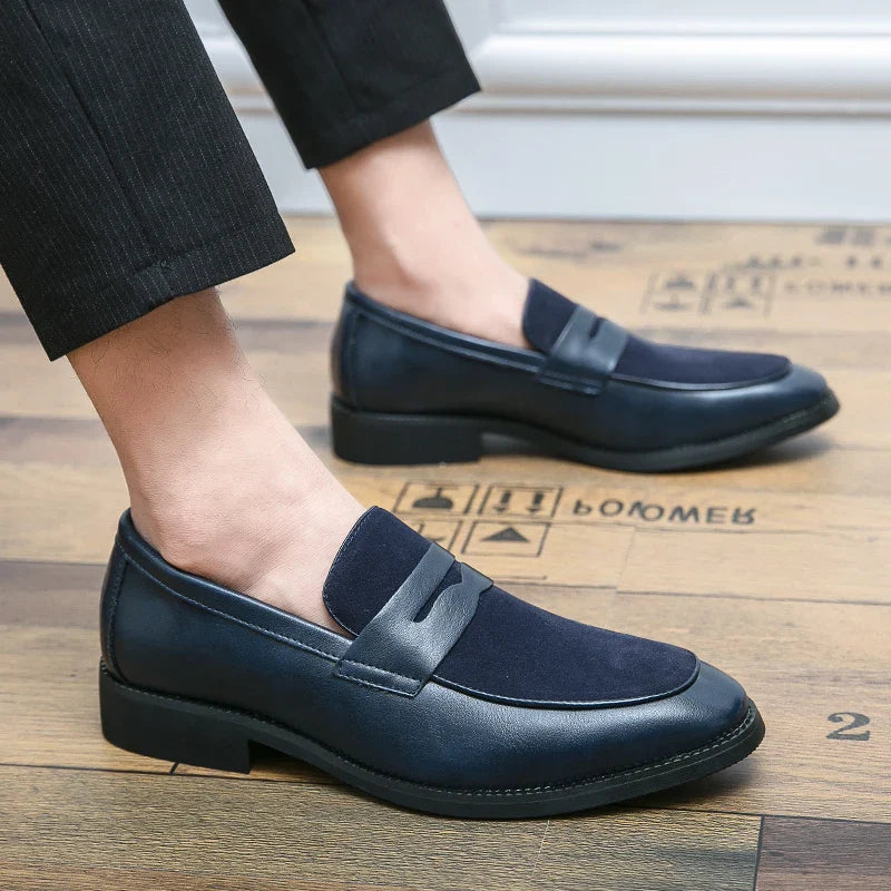 Mens Leather Designer Brand Casual Classic for Men Smile Breathable Office Loafers Formal Business Footwear Dress Shoes Flats 48