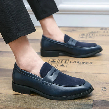 Mens Leather Designer Brand Casual Classic for Men Smile Breathable Office Loafers Formal Business Footwear Dress Shoes Flats 48