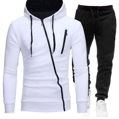 2024 Male Hoodie+Pants 2Pcs Jogging Sports Suit Casual Tracksuit Men Hooded Sweatshirt Outfit Spring Autumn Mens Sets Sportswear