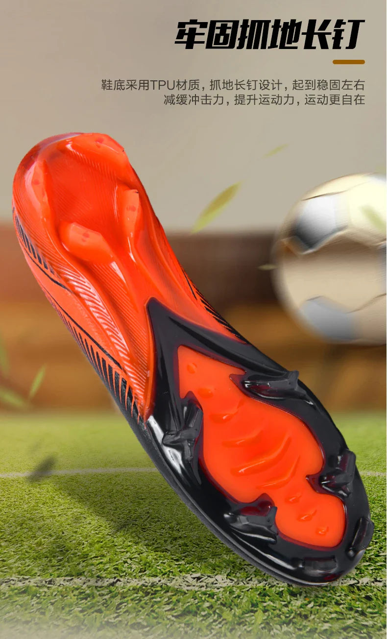 Men Football Boots Professional Soccer Cleats Non Slip Resistant Training Shoes Outdoor Match Sneakers Adult Teenagers Athlete