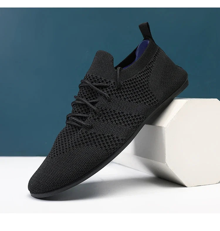 Male Summer Driving Shoes Flat Breathable Fashion Walking Shoes Mens High Quality Mesh Comfortable Soft Sole Casual Loafers