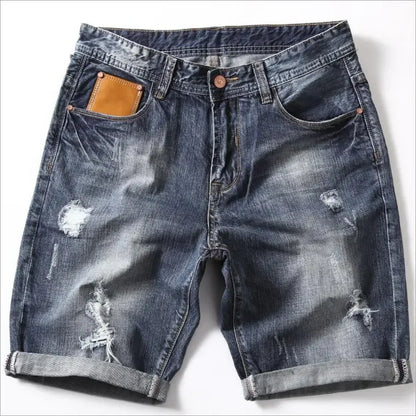 Men Gray Denim Shorts Jeans Pants Good Quality Men Cotton Knee Length Short Jeans New Summer Male Large Size Denim Shorts 42