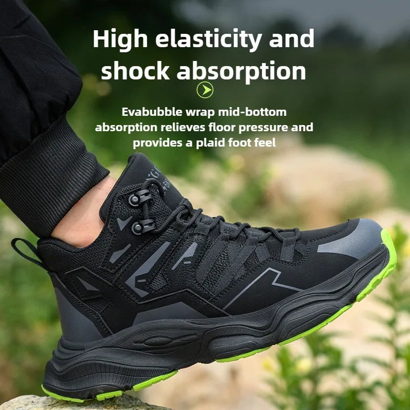 Work Sneakers Steel Toe Shoes Puncture-Proof Work Shoes Boots Fashion Indestructible Footwear Security Men Safety Shoes