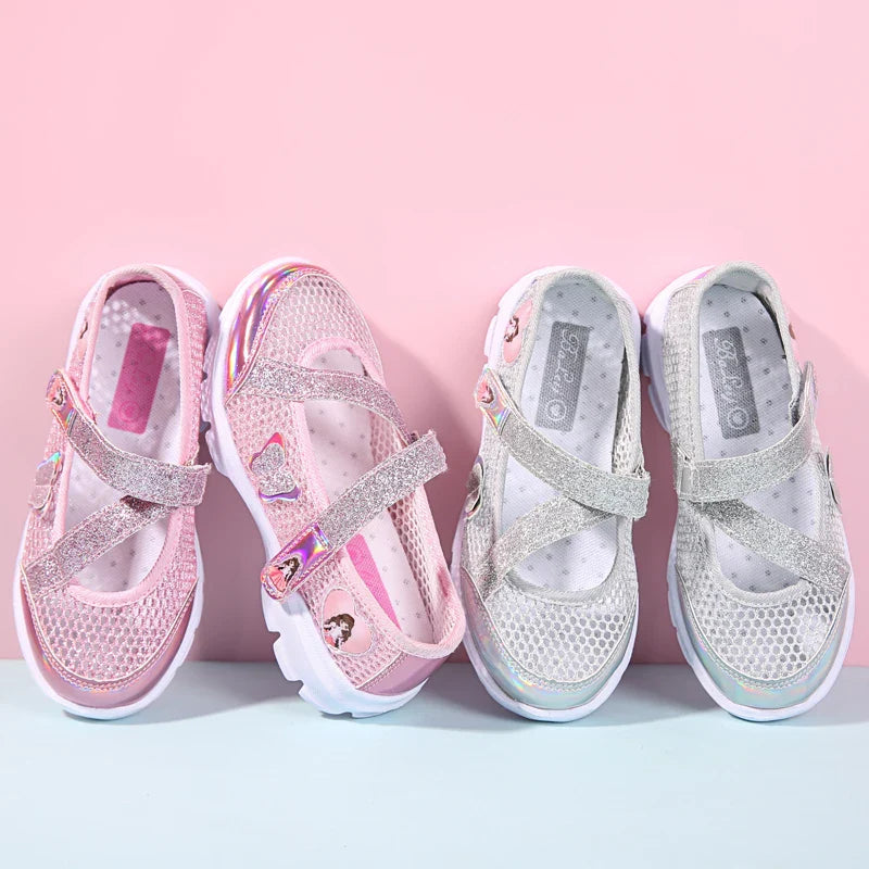 Girls Sandals Cartoon Sweet Soft Sole Children Beach Shoes Children's Summer Floral Sandals Princess Shoes Fashion Cute