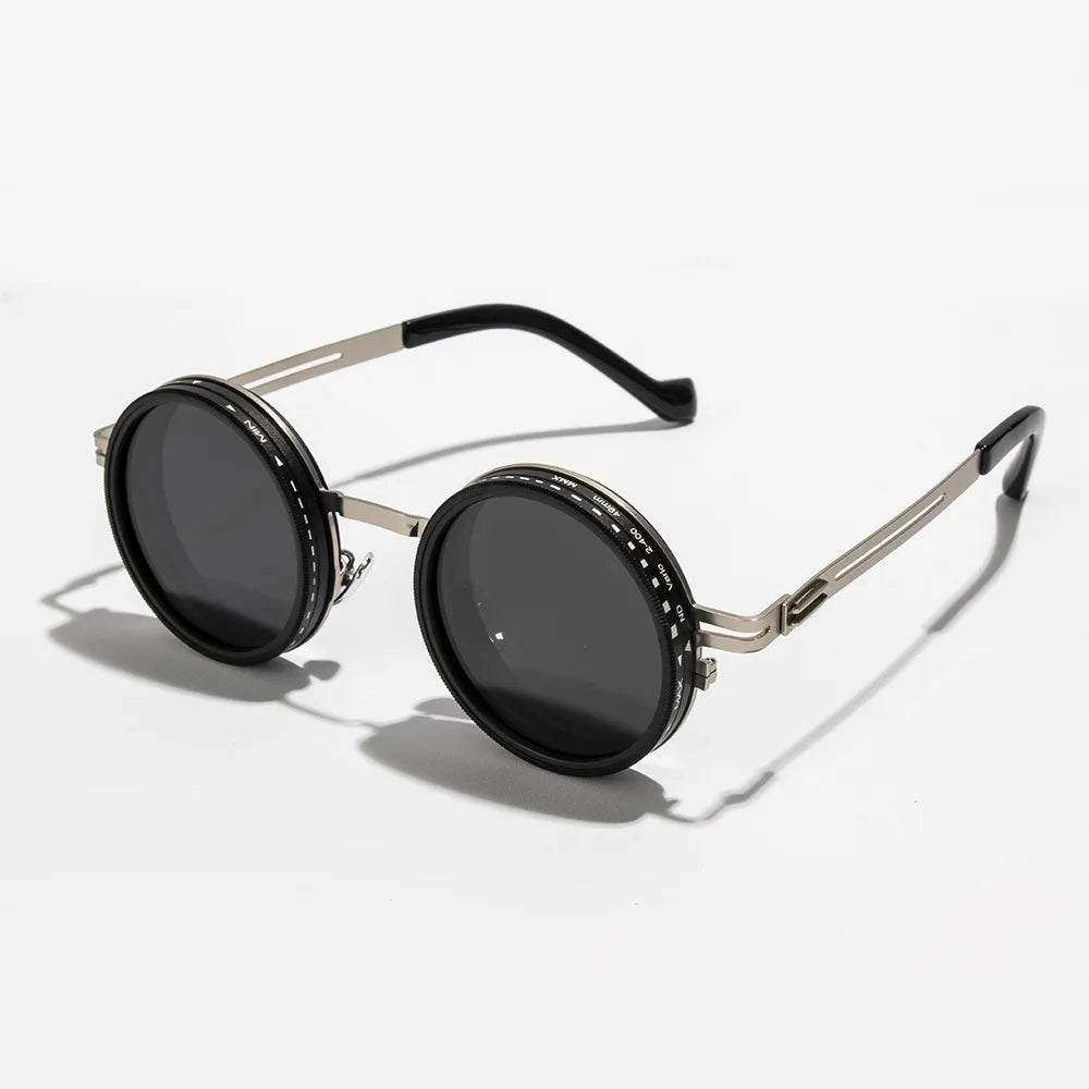 2025 Fashion New unisex handmade ND9 level Sunglasses Stepless Rotating Filter Retro Polarized Sunglass Cycling Sports Glassees