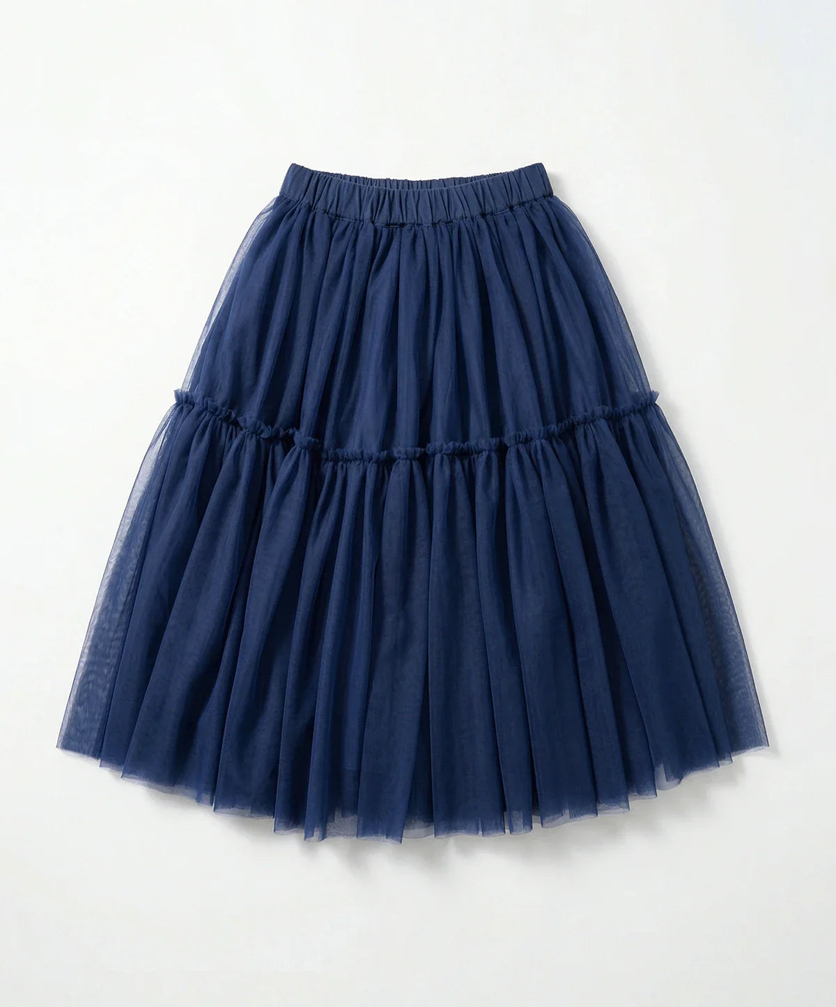 2026 Spring High Waist A-line Puff Half length Skirt Versatile Mid length Retro Blues Mesh Skirt 265398