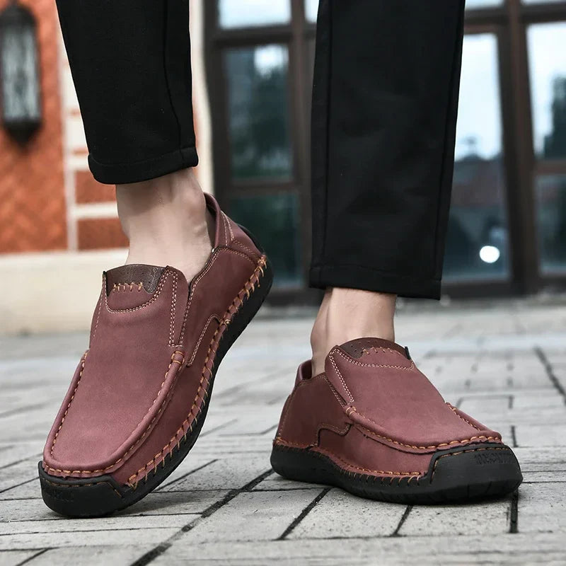 Spring Handmade Men Shoes Casual Comfortable Men Slip On Loafers Men Walking Flats Hot Sale Moccasins Tooling Shoes Sneakers