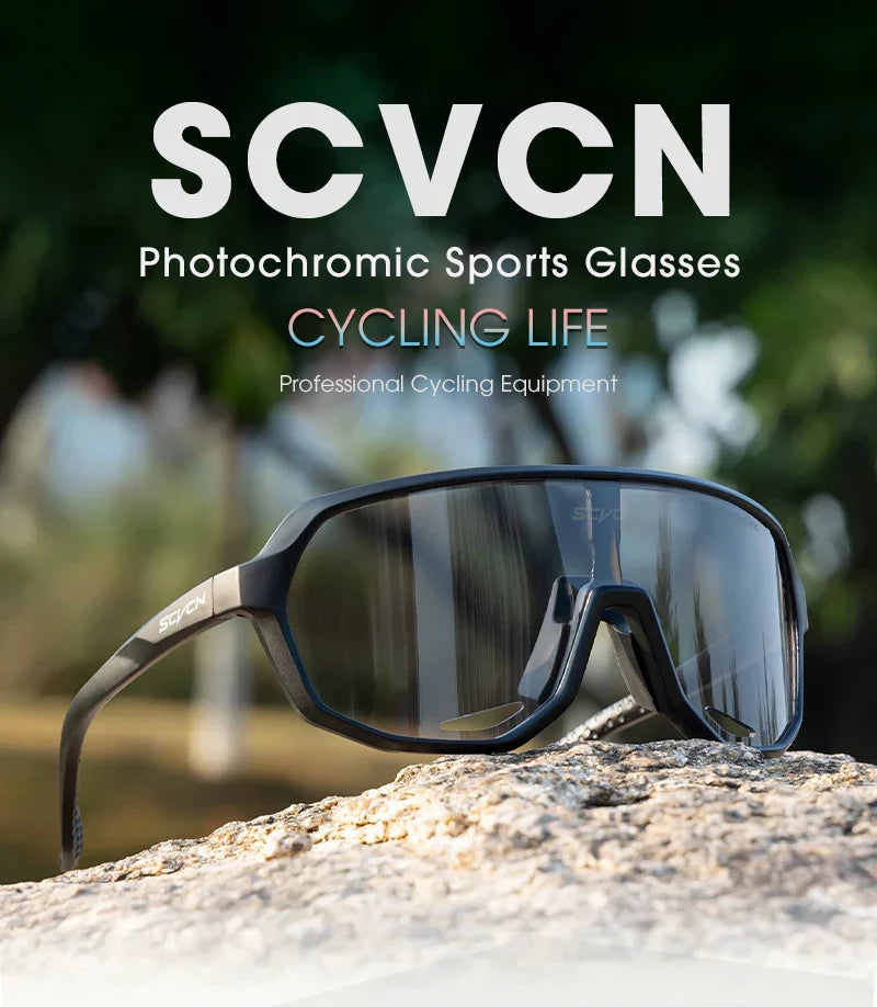Photochromic Cycling Sunglasses Cycling Glasses UV400 Bicycle Eyewear Sports MTB Outdoor Bike Goggles Sunglasses Eyepieces