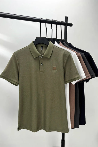High end brand 100% cotton polo shirt short sleeved men's 2024 summer fashion embroidery comfortable breathable casual T-shirt