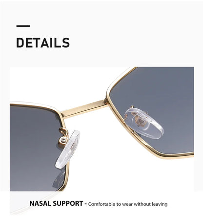 Vintage Special-Shaped Sunglasses Women Men Square Sun Glasses Female Retro Polygon Sunglasses for Male Eyeglass Eyewear