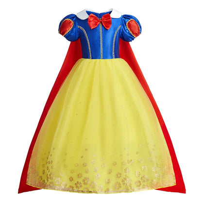 Vestido da Anna e Elsa para Meninas, Fantasia Cosplay Infantil de Halloween, Vestidos de Princesa para Crianças, Festa de Aniversário Elegante, Roupas de Carnaval 3-10 Anos
