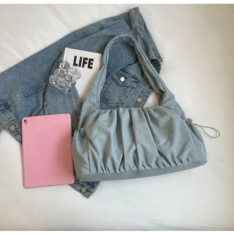 Hot Selling Fashion Nylon Pleated Women's Crossbody Bag 2026 New Casual Trend Versatile Large Capacity Tote Women's Shoulder Bag
