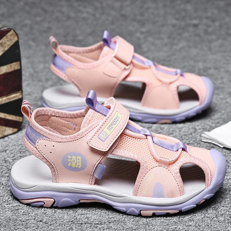 Children's Sandals Boys Girls Breathable Summer Sport for Outdoor Beach Shoes Anti-collision Comfortable Walking Sandalies