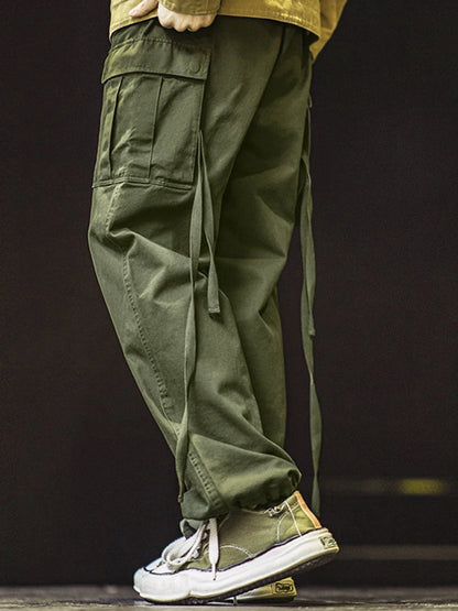 Vintage M51 multi-pocket tactical pants, men's pure cotton cargo pants, outdoor casual long pants for spring, autumn and winter