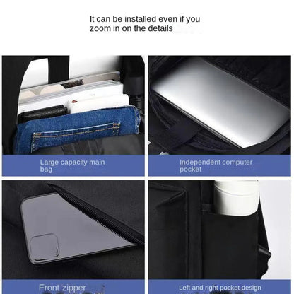 Trendy Men's Minimalist Backpack Versatile Backpack Large Capacity Student Backpack Computer Travel Bag Washable  Backpack