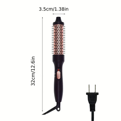 2026 New Curling Thermal Brush PTC Heated Curling Iron Round Brush 32mm Hair Curler Hot Volumizing Brush Styler